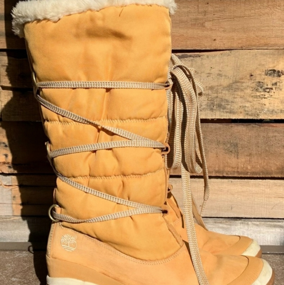🌻Timberland Tall Winter Boots Faux Fur Lined 7.5